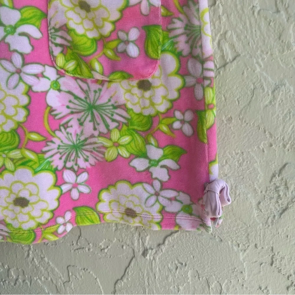 LILLY PULITZER Terry Cover Up Girls XL 12-14‎ Floral Sleeveless Pullover